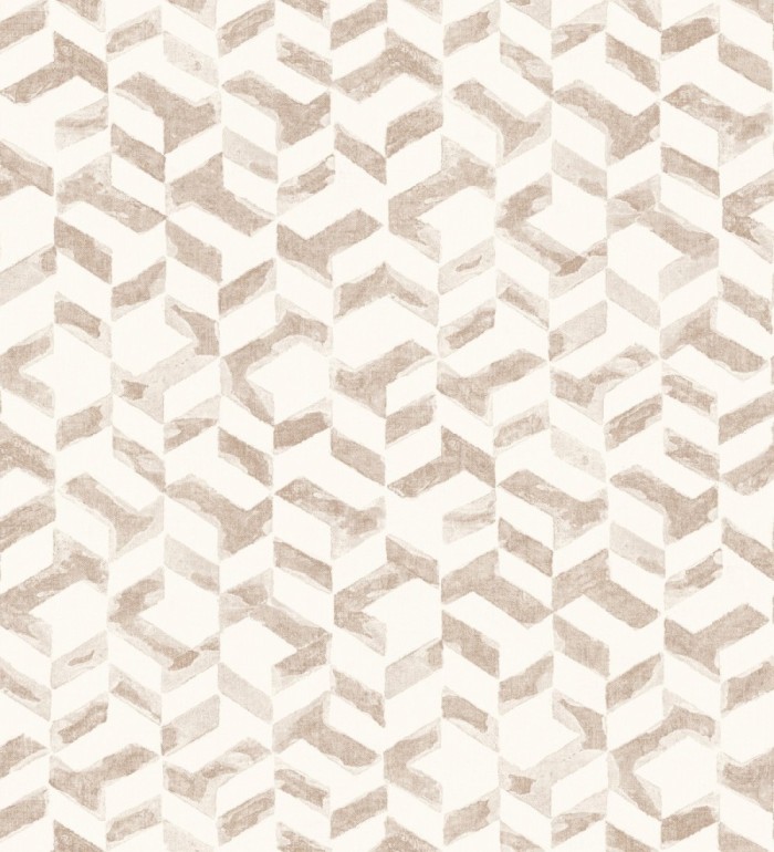 Papel pintado de estilo moderno marrón metalizado - Kenmore 679784