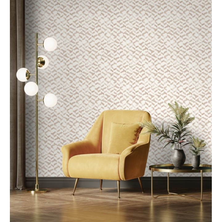Papel pintado de estilo moderno marrón metalizado - Kenmore 679784