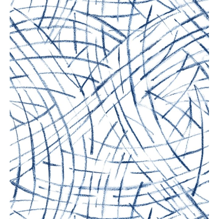 Papel pintado de trazos azules a mano alzada - Gallery Hall 679785