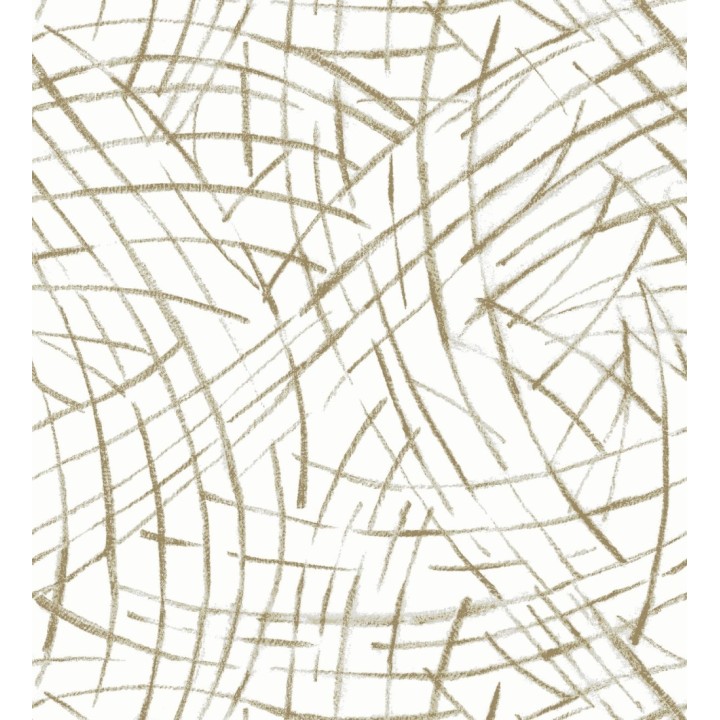 Papel pintado de trazos dorados a mano alzada - Gallery Hall 679786