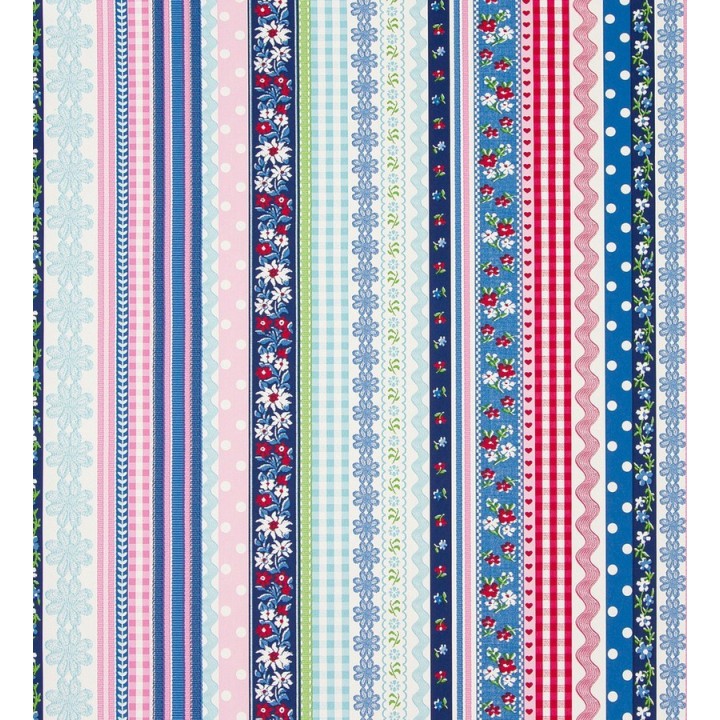 Papel pintado patchwork rayas vintage - Addi 118396