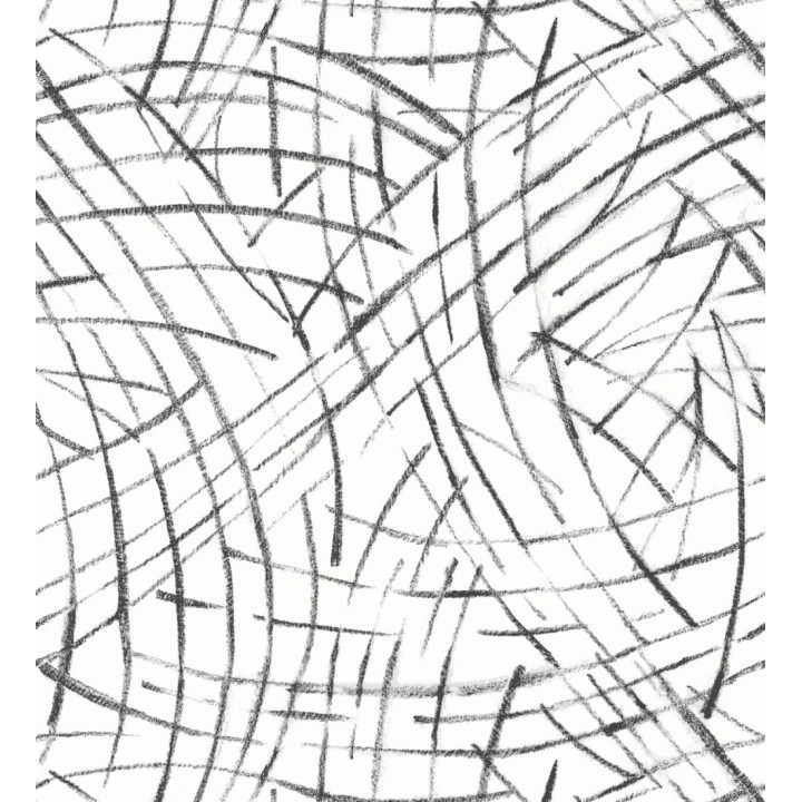 Papel pintado de trazos negros a mano alzada - Gallery Hall 679787