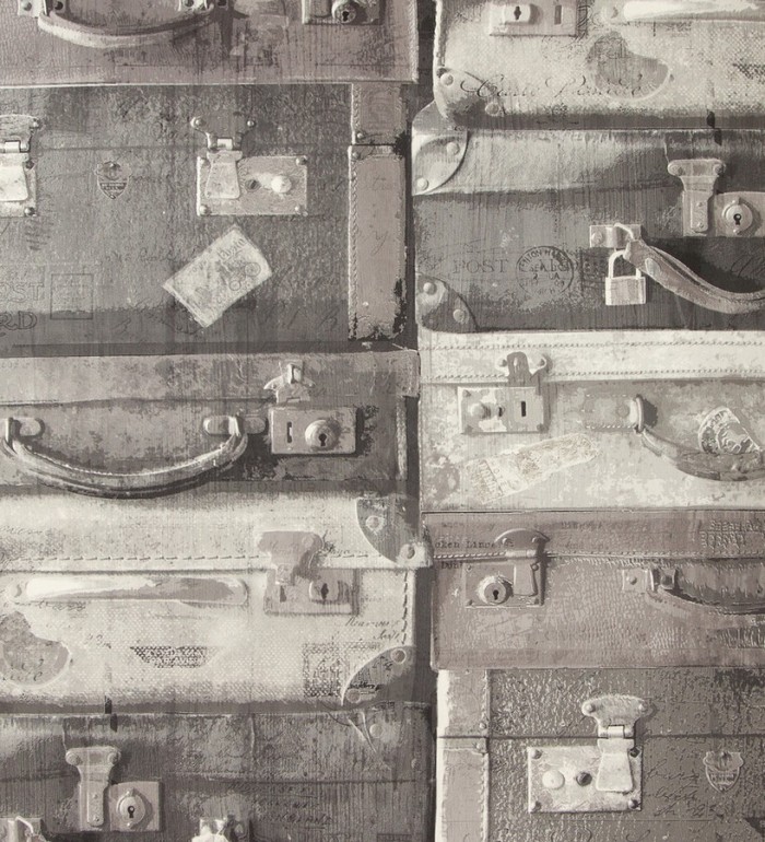 Papel pintado maletas de viaje Shabby Chic vintage - Jacquelin 118401