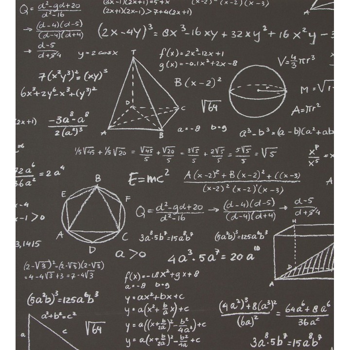 Papel pintado pizarra con problemas matemáticos - Tabella 118405