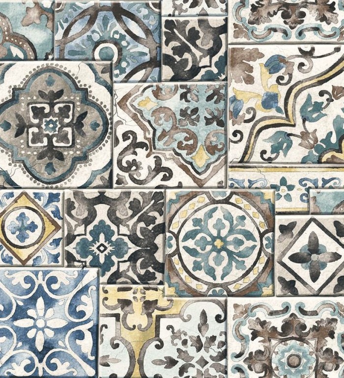 Papel pintado azulejos sevillanos Shabby Chic - Provenza 119486