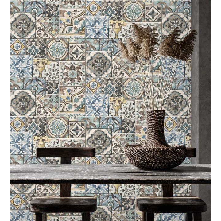 Papel pintado azulejos sevillanos Shabby Chic - Provenza 119486