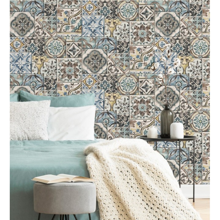 Papel pintado azulejos sevillanos Shabby Chic - Provenza 119486