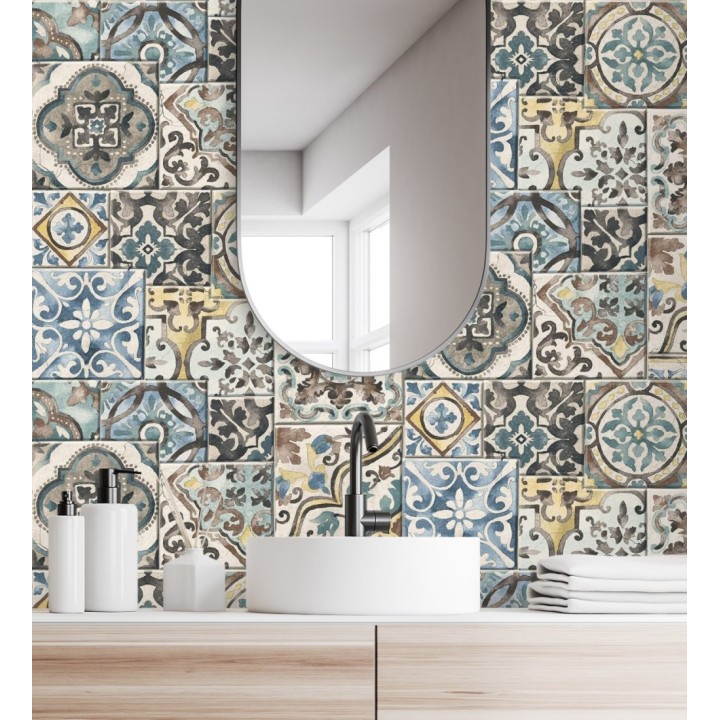 Papel pintado azulejos sevillanos Shabby Chic - Provenza 119486