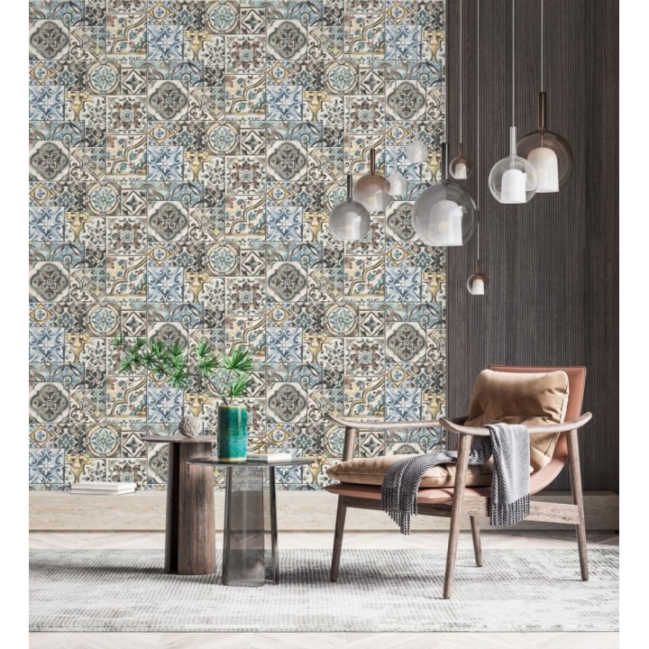 Papel pintado azulejos sevillanos Shabby Chic - Provenza 119486