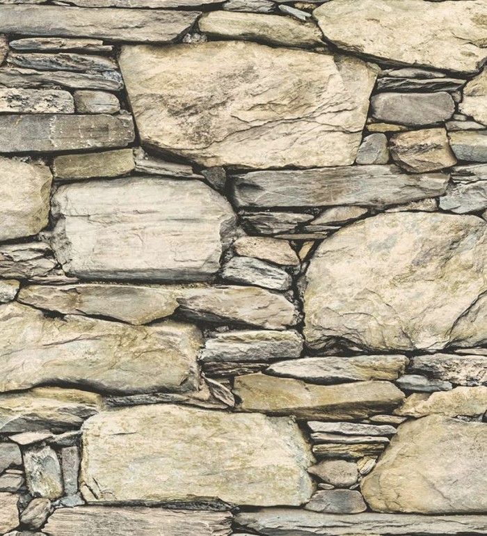 Papel pintado piedra estilo rústico fotográfico hiperrealista - Basalto 119488