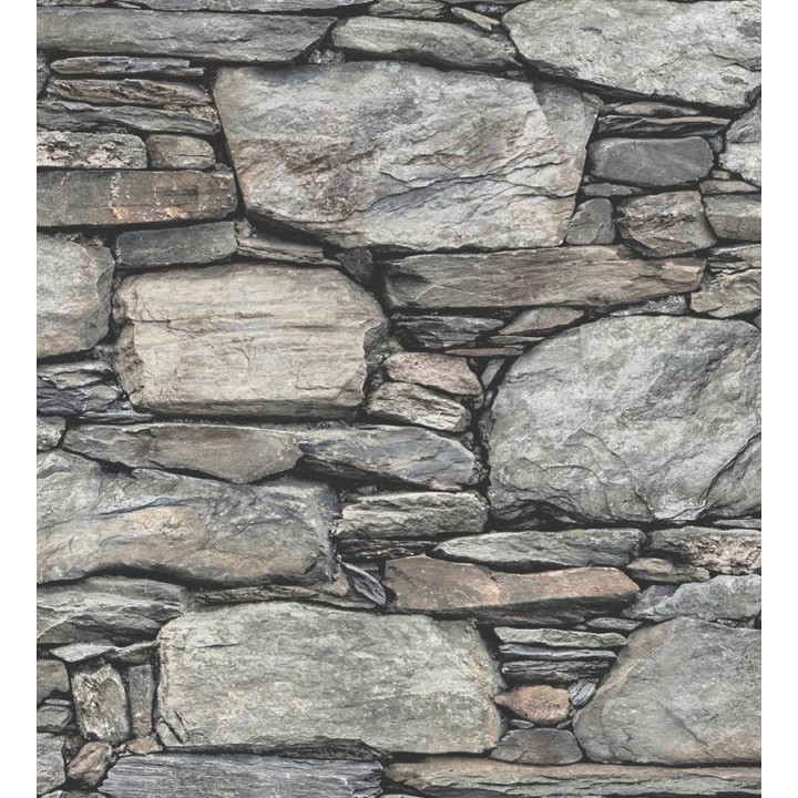 Papel pintado piedra estilo rústico fotográfico hiperrealista - Basalto 119489