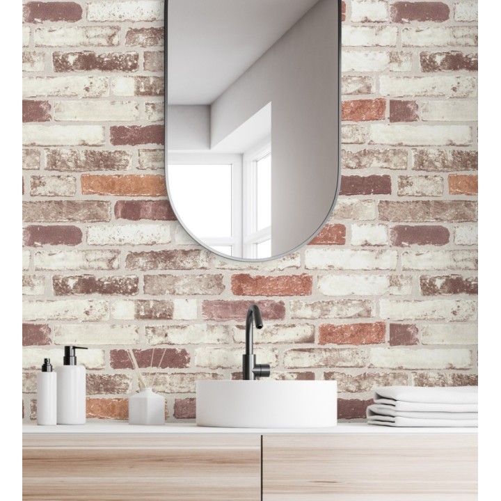 Papel pintado pared de ladrillo Shabby Chic - Memphis 119498