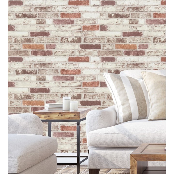 Papel pintado pared de ladrillo Shabby Chic - Memphis 119498