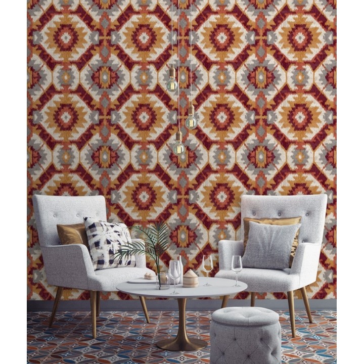 Papel pintado imitación tapiz estilo boho - Boho Home 679832