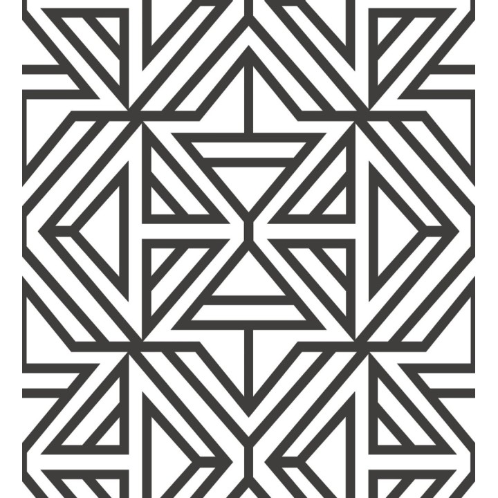 Papel pintado geométrico moderno blanco y negro - Monaco 679834