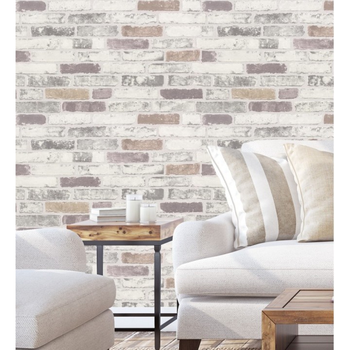 Papel pintado pared de ladrillo Shabby Chic - Memphis 119499
