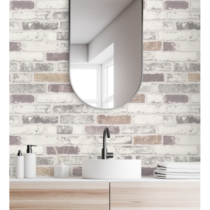 Papel pintado pared de ladrillo Shabby Chic - Memphis 119499