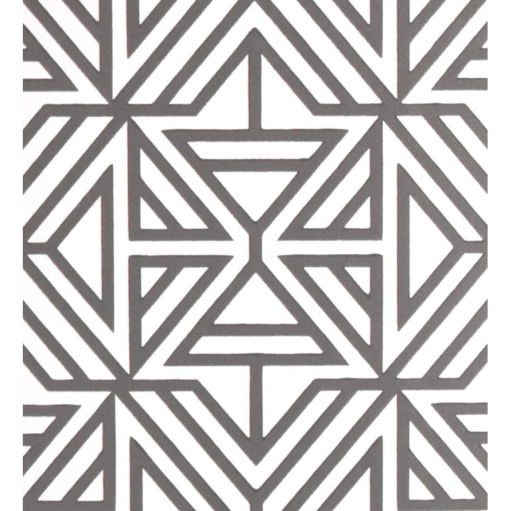 Papel pintado geométrico con terciopelo gris - Monaco 679838