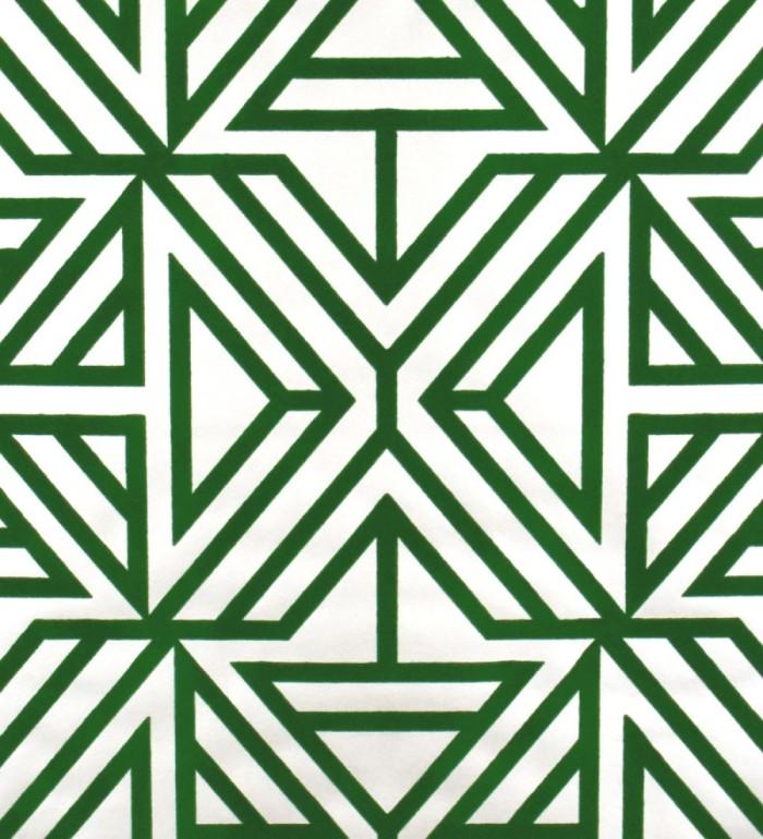 Papel pintado geométrico con terciopelo verde - Monaco 679839