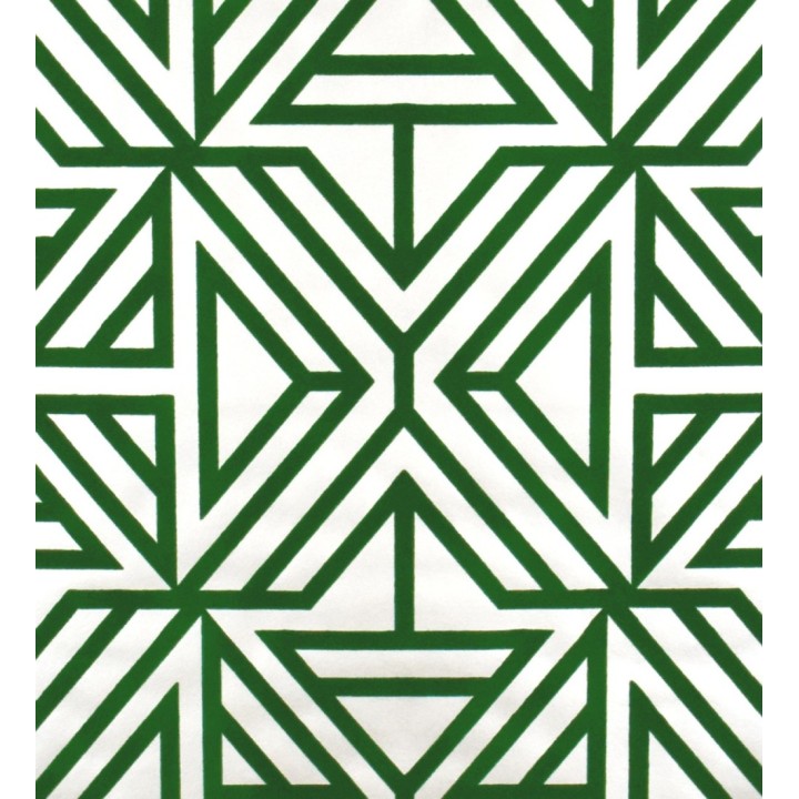 Papel pintado geométrico con terciopelo verde - Monaco 679839