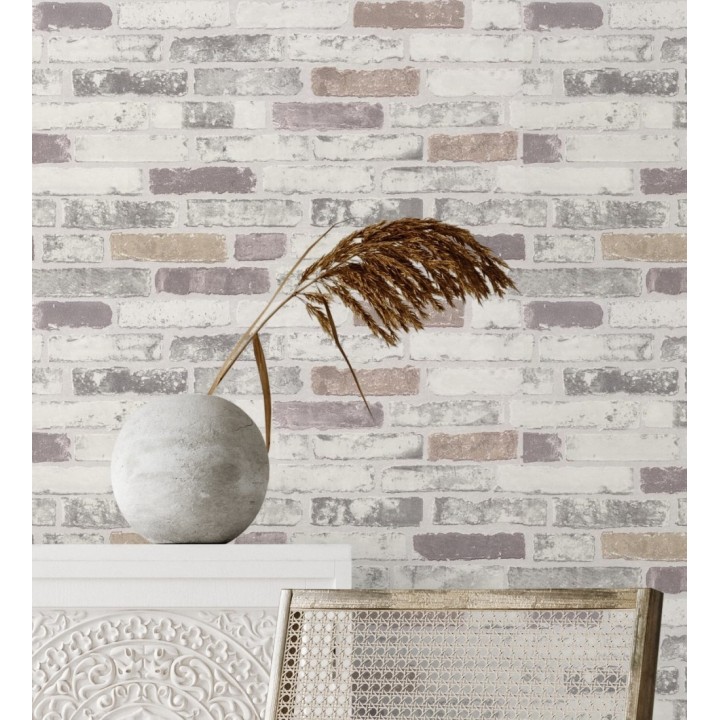 Papel pintado pared de ladrillo Shabby Chic - Memphis 119499