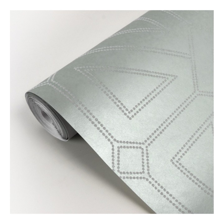 Papel pintado geométrico lujoso con incrustaciones de cristales de gel - Cooper Place 679841