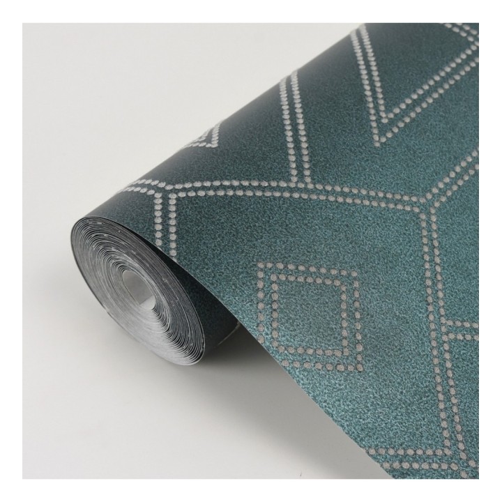 Papel pintado geométrico lujoso con incrustaciones de cristales de gel - Cooper Place 679844