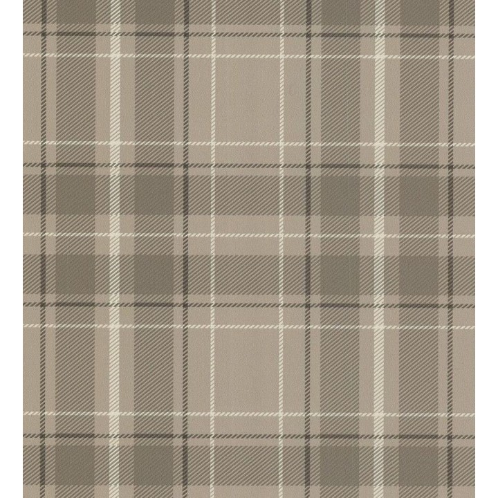 Papel pintado cuadros escoceses tonos marrones - Glasgow Tartan 680085