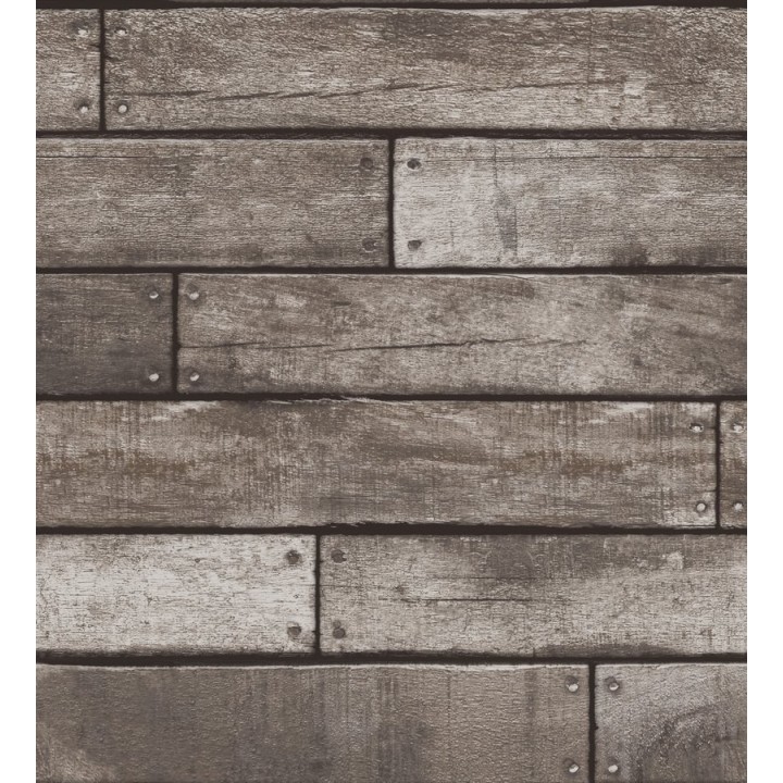 Papel pintado listones de madera con remaches metálicos - Pier Wood 680092