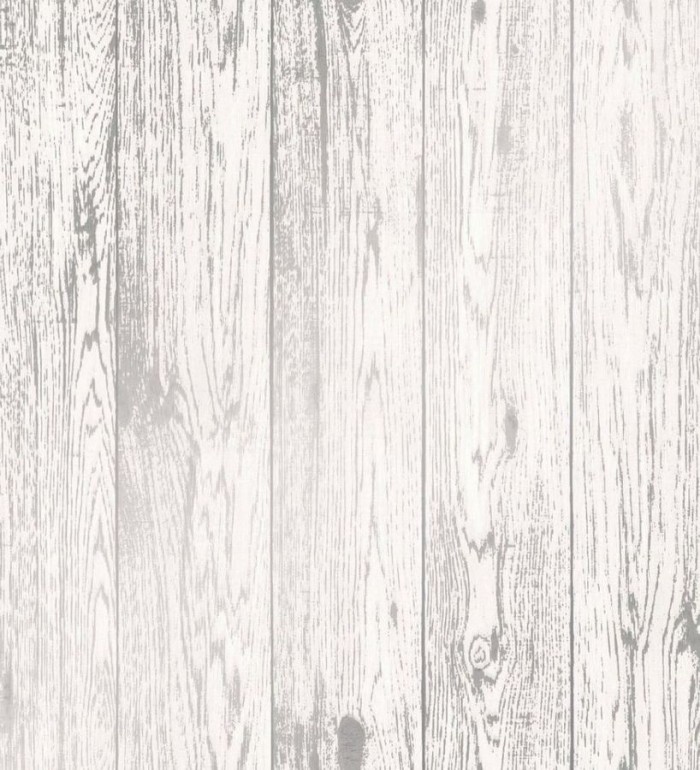 Papel pintado listones de madera blanca vetas grises - Porto Taranto 680106