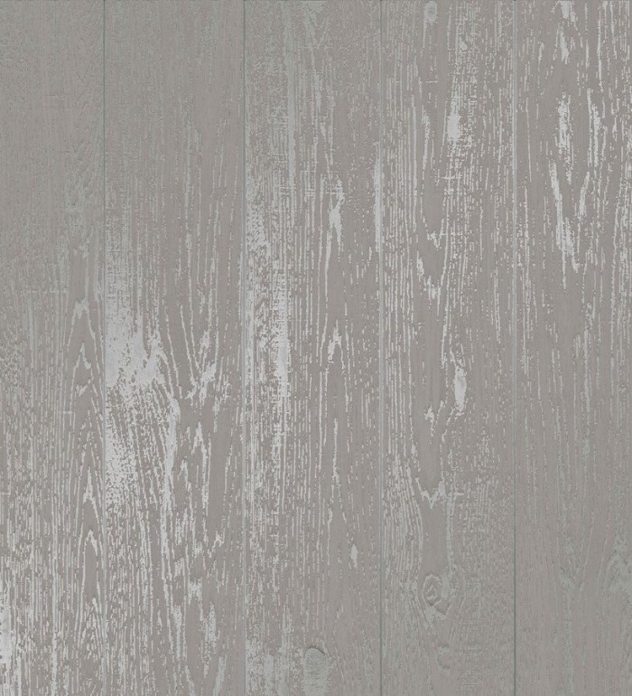 Papel pintado listones de madera gris con vetas metalizadas - Porto Taranto 680109