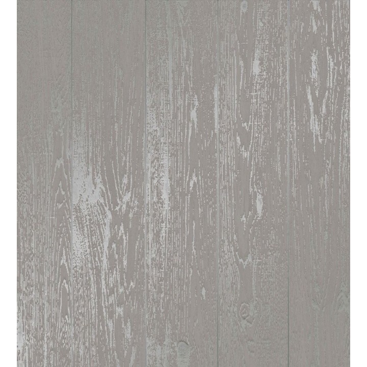 Papel pintado listones de madera gris con vetas metalizadas - Porto Taranto 680109