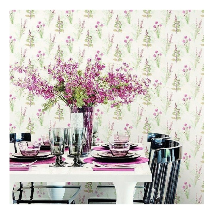 Papel pintado flores y plantas artísticas vintage - Saliunca 119593