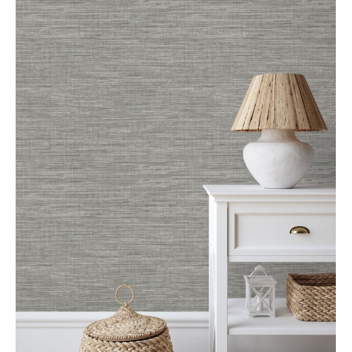 Papel pintado efecto fibra vegetal tejida y teñida con textura - Soho Fabric 680579