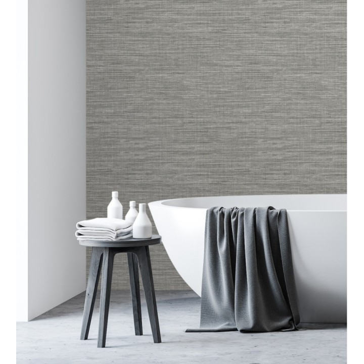 Papel pintado efecto fibra vegetal tejida y teñida con textura - Soho Fabric 680579