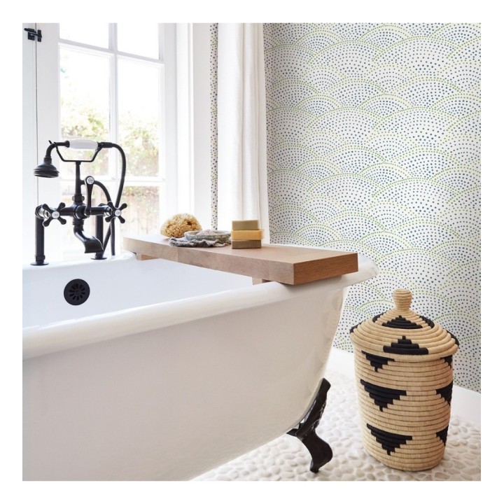 Papel pintado abstracto evocando olas del mar estilo nórdico - Nordik Curves 680589