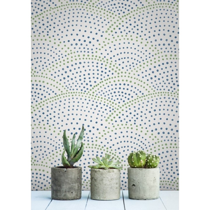 Papel pintado abstracto evocando olas del mar estilo nórdico - Nordik Curves 680589