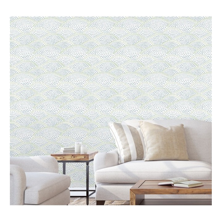 Papel pintado abstracto evocando olas del mar estilo nórdico - Nordik Curves 680589