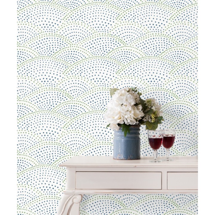 Papel pintado abstracto evocando olas del mar estilo nórdico - Nordik Curves 680589