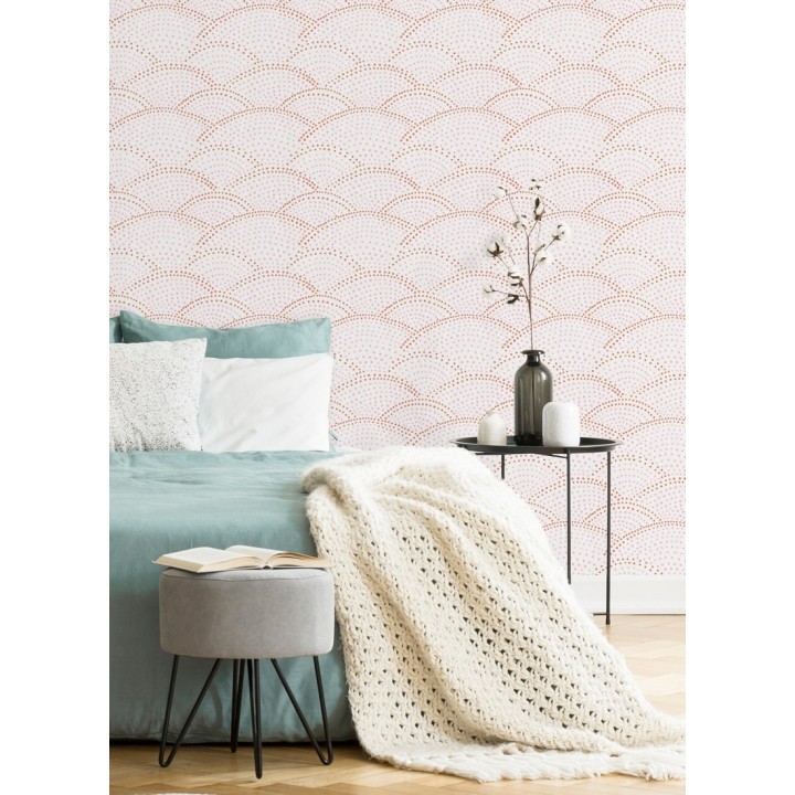 Papel pintado abstracto evocando olas del mar estilo nórdico - Nordik Curves 680590