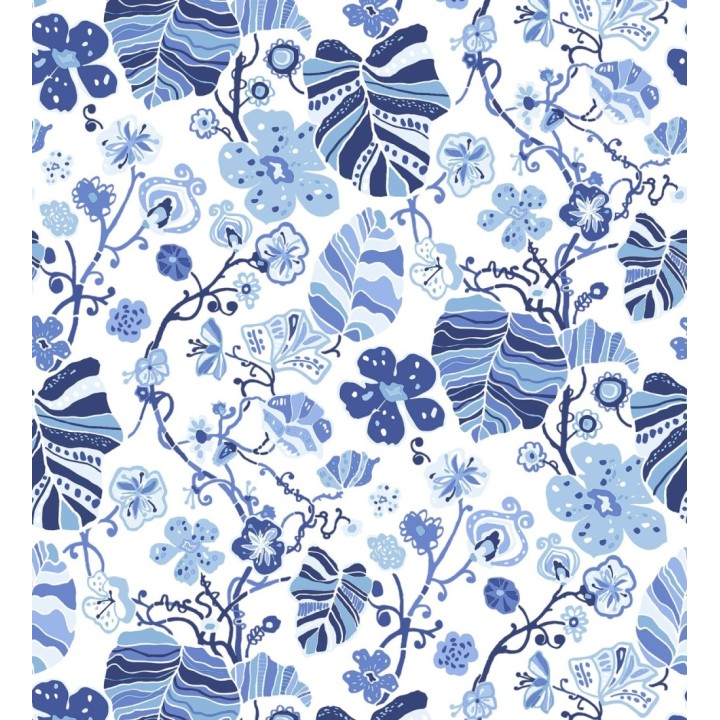 Papel pintado hojas y flores de jardín - Candy Park 680597