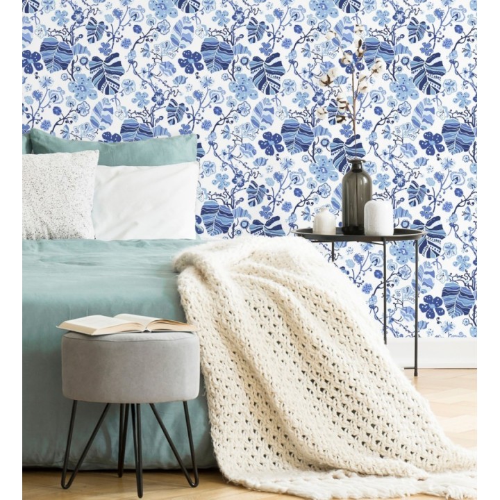 Papel pintado hojas y flores de jardín - Candy Park 680597