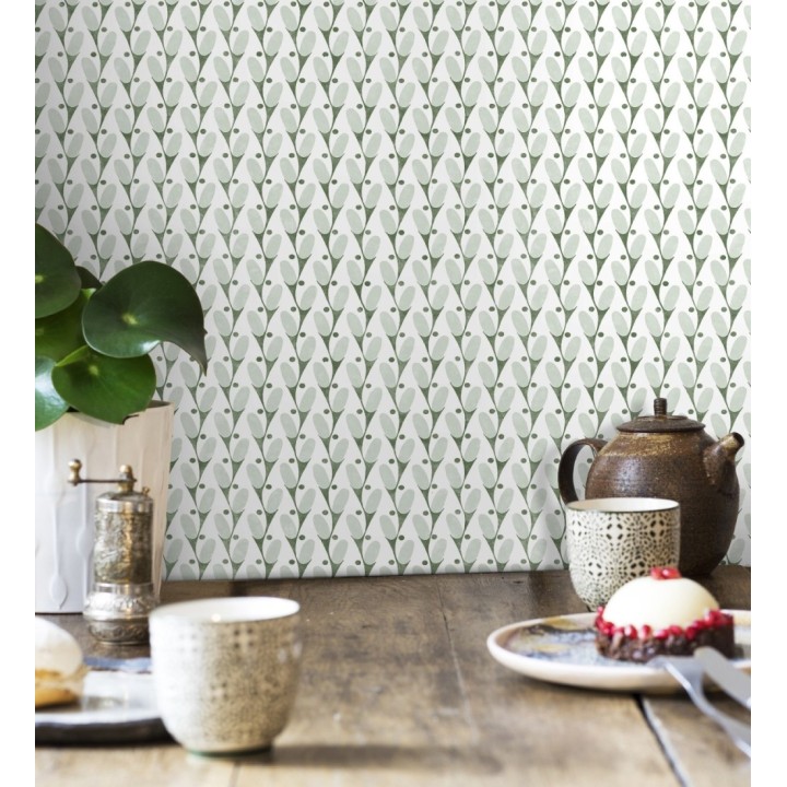 Papel pintado de pequeñas bellotas estilo nórdico - Blossom Nordic 680600