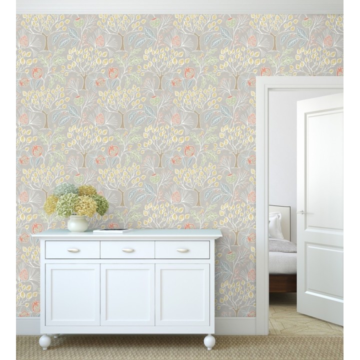 Papel pintado de frutos y árboles estilo nórdico - Kayla Forest 680616