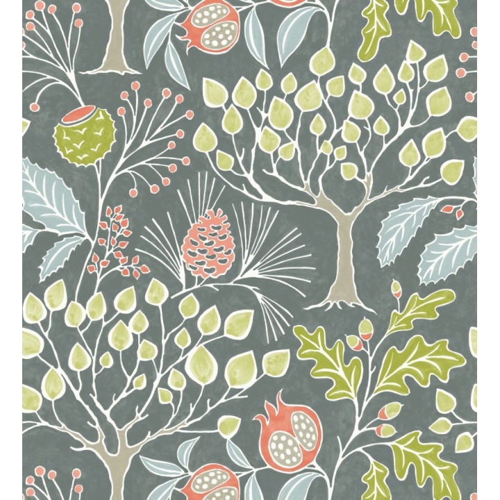 Papel pintado de frutos y árboles estilo nórdico - Kayla Forest 680618