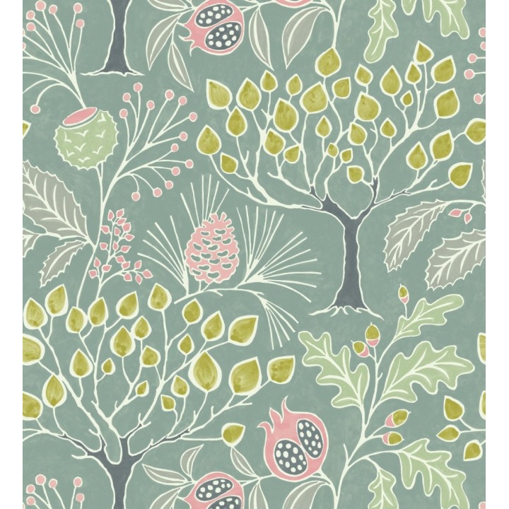 Papel pintado de frutos y árboles estilo nórdico - Kayla Forest 680619