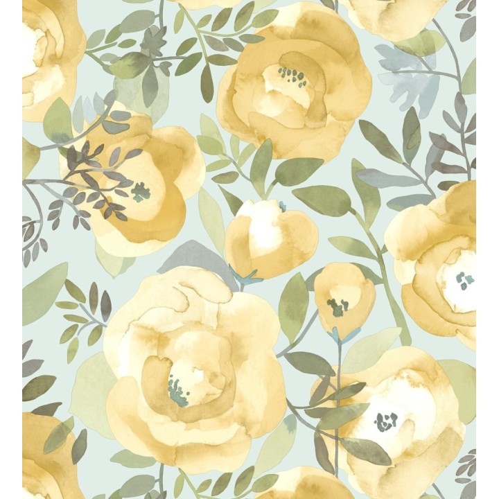 Papel pintado de flores pintadas en acuarela - Camellias Garden 680624