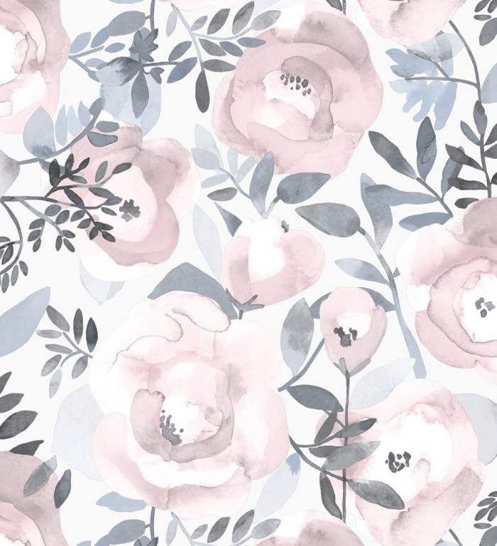 Papel pintado de flores pintadas en acuarela - Camellias Garden 680627