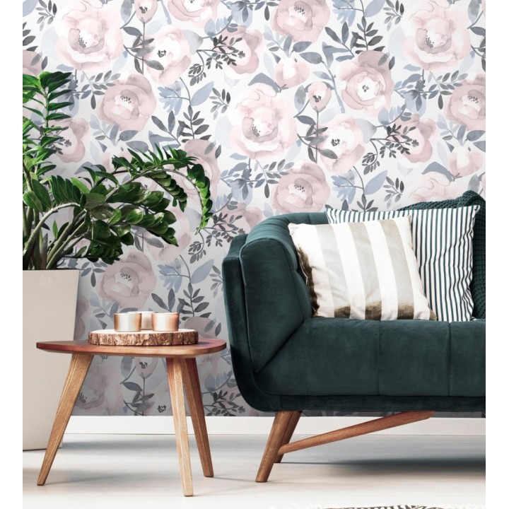 Papel pintado de flores pintadas en acuarela - Camellias Garden 680627