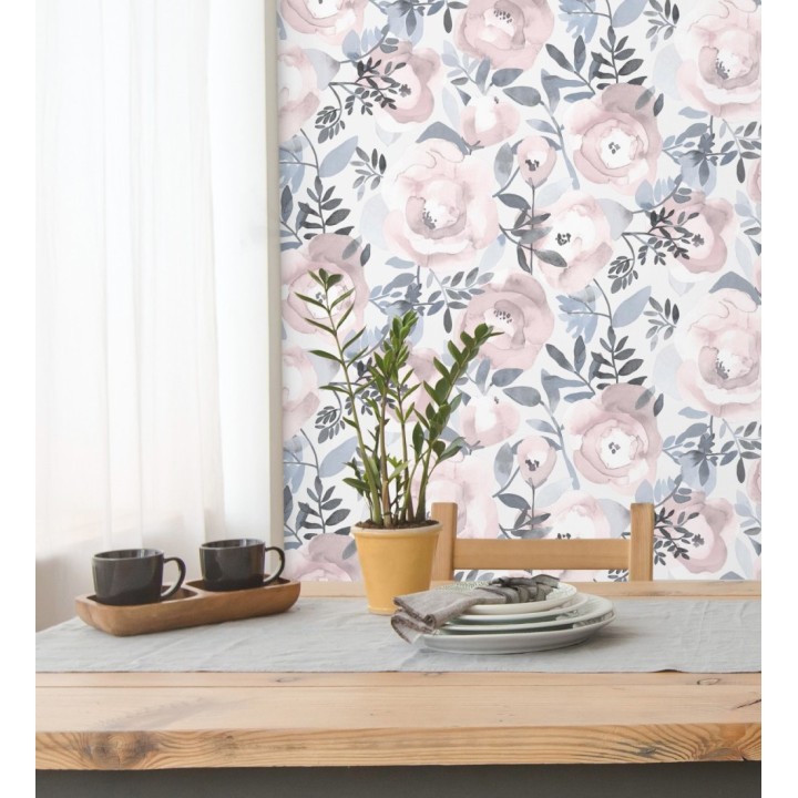 Papel pintado de flores pintadas en acuarela - Camellias Garden 680627